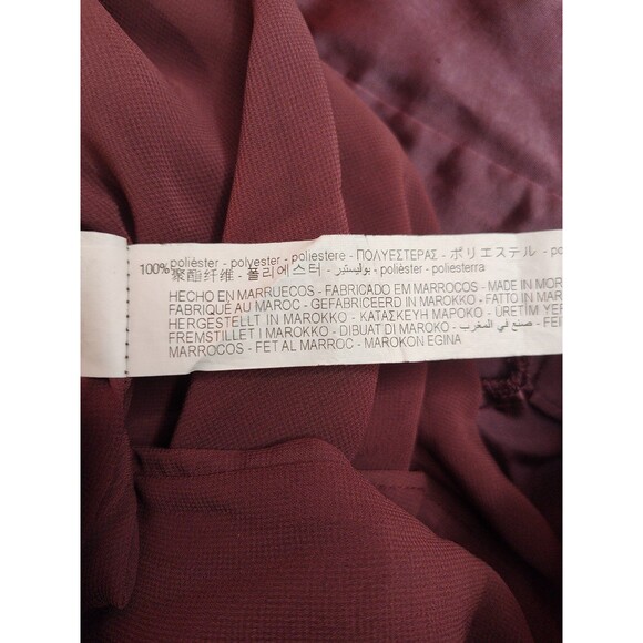 Women's Zara Satin Long Sleeve Mini Dress Purple Medium - Picture 7 of 7